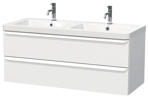 Naturel Pavia Fürdőszobaszekrény mosdóval 120x53x49 cm fehér matt, fehér fogantyú PAVIA3120ZBI