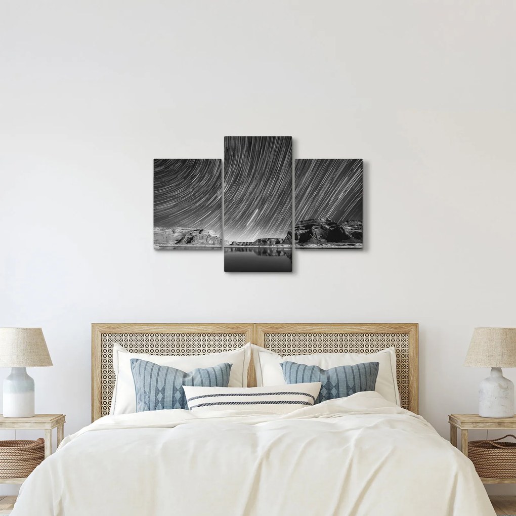 Fekete-fehér kép egy csillagos ég (90x60 cm)