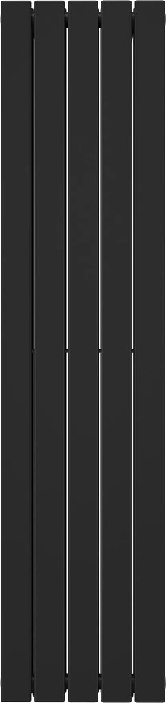 Dekorációs radiátor függőleges dupla 1600x390 fekete bal/jobb