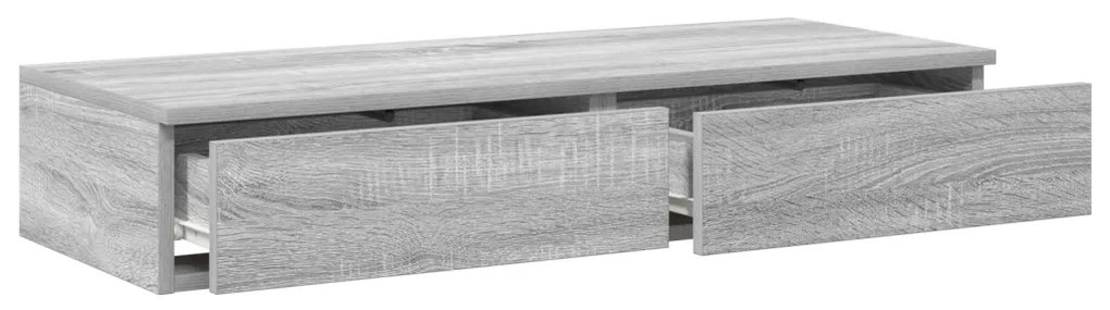 Ágy Fiókok Szürke Sonoma 100x36,5x16,5 cm Mérnöki Fa