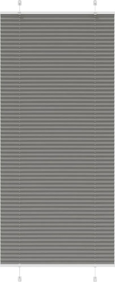 vidaXL pliszírozott redőny antracit 85x200 cm szövetszélesség 84,4 cm