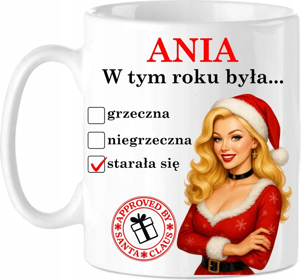 Bögre Személyre szabott Név Karácsonyra Mikulás csillag Ajándék