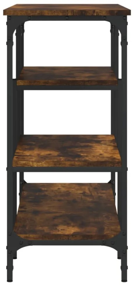 füstös tölgy színű tálalóasztal polcokkal 100 x 35 x 75 cm