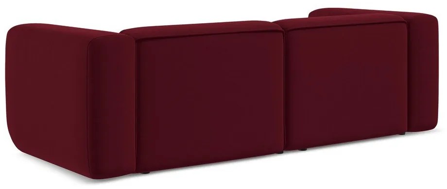 Borvörös bársony kanapé 228 cm Ekahi – Makamii