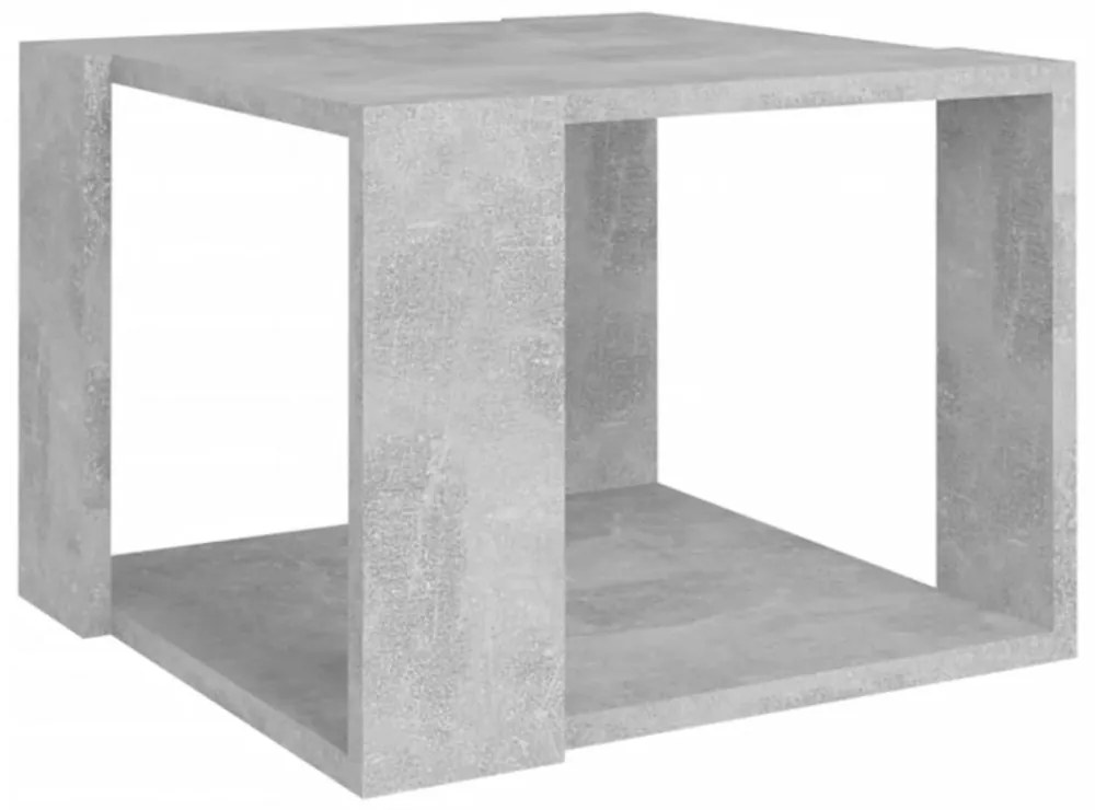 betonszürke szerelt fa dohányzóasztal 40 x 40 x 30 cm