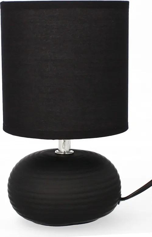 Asztali lámpa glamour kerámia dekoráció lámpabúra éjjeli lámpa fekete