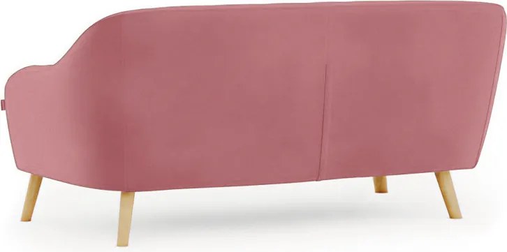 Antik rózsaszínű 3 személyes kanapé CORANTI VELVET