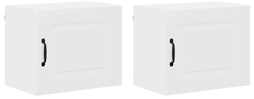 Fali konyhaszekrény ajtóval 2 pcs Fehér 50 x 31 x 40 cm Faanyag