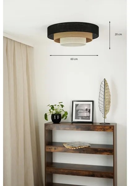 Brilagi - ASPEN LUNETA LED mennyezeti lámpa 12W, 230V, 60 cm, fekete/beige/krem