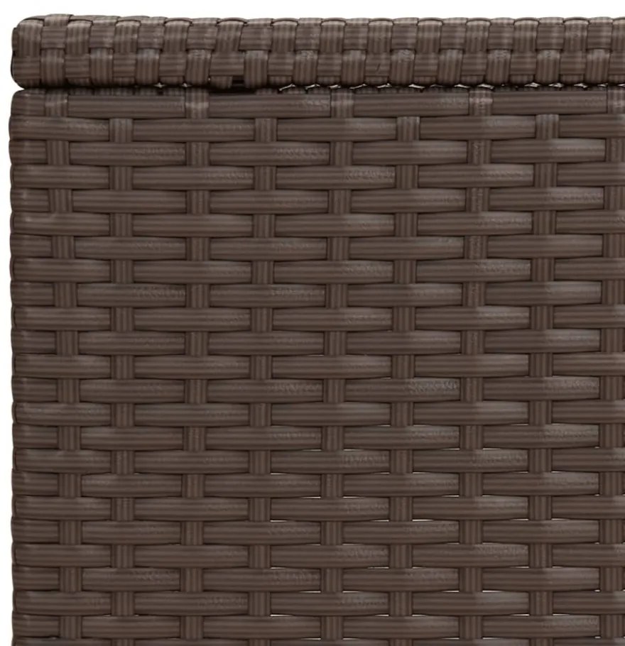 barna polyrattan C-asztal 40 x 35 x 60 cm