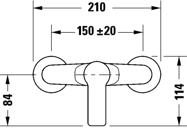 Duravit DC4230001046 - D-CODE zuhanycsaptelep matt fekete