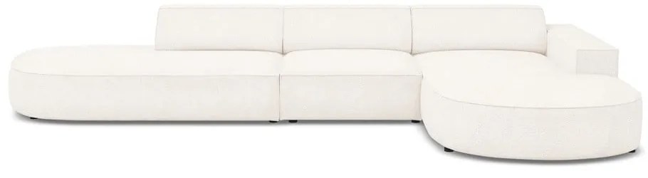 Bézs buklé szövet sarokkanapé (jobb oldali) Jodie – Micadoni Home