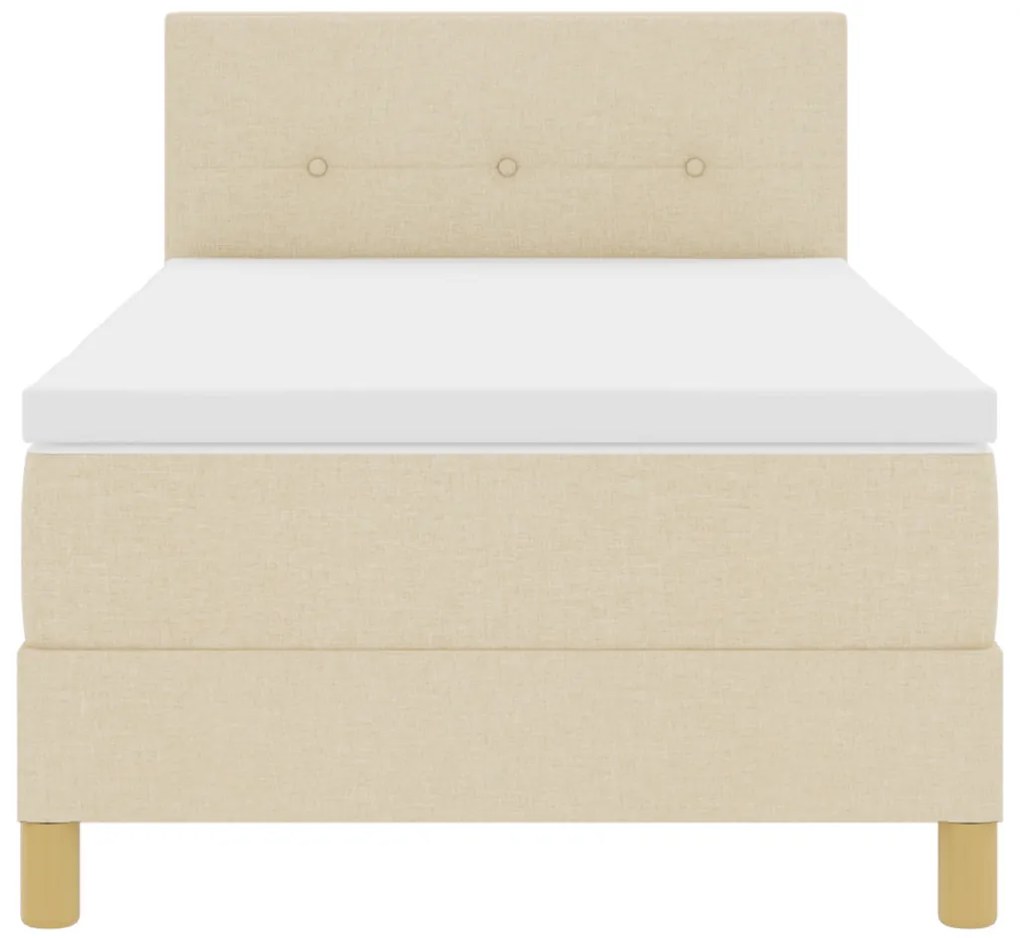 Box Spring Ágy Matraccal &amp; LED Krém 80x200 cm Szövet