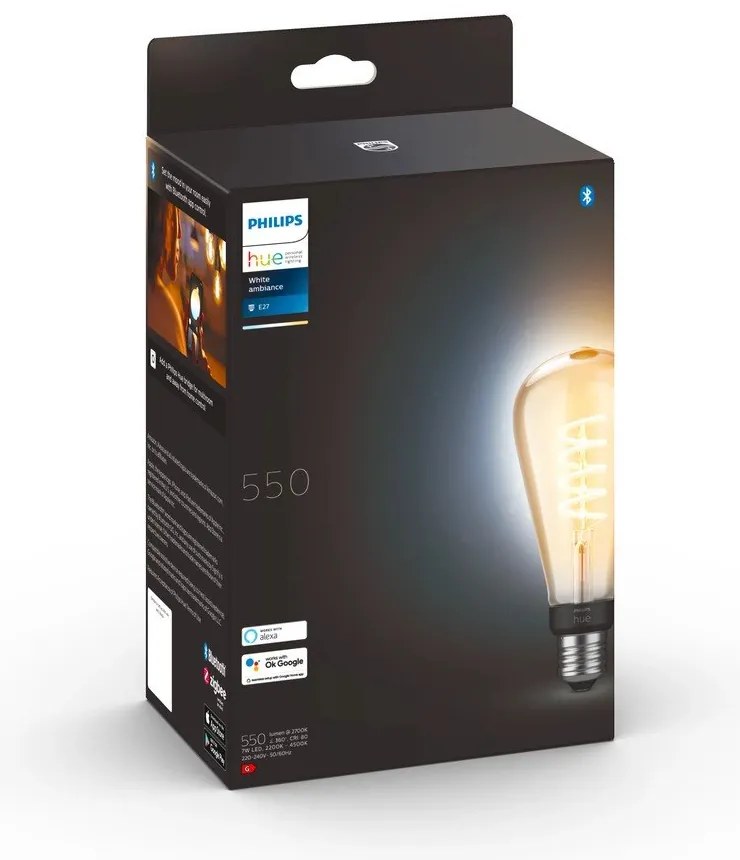 Szálas okos izzó E27, 7 W White ambiance – Philips Hue