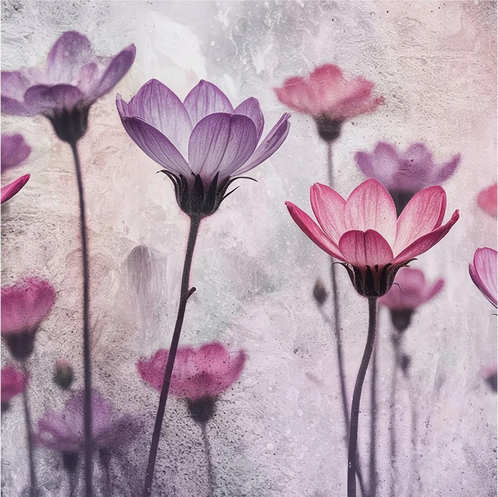 Divatos Flizelin Fali Tapéta Pasztell Virágok 250x250 Ragasztó