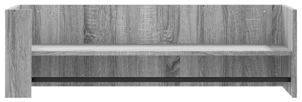 szürke sonoma színű szerelt fa fali polc 100 x 35 x 30,5 cm