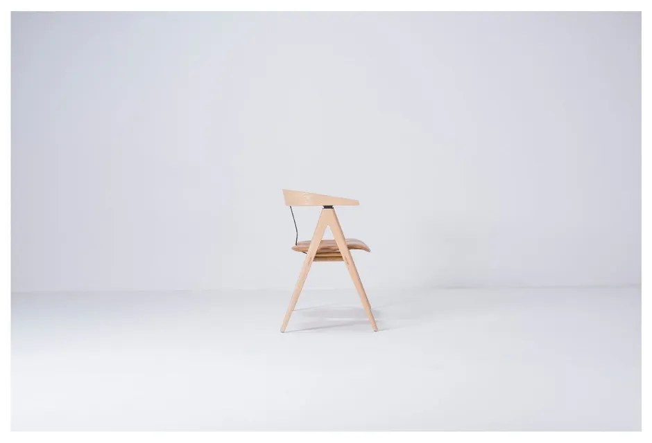 Ava tölgyfa pad bőr ülőkével - Gazzda