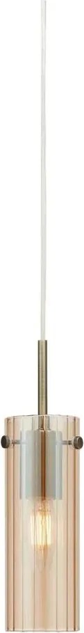 Markslöjd 109015 - Kábeles függőlámpa TIBIA 1xE14/40W/230V füstös bézs/sárgaréz