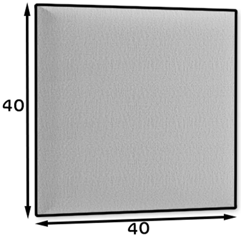 Kárpitozott fali panel QUADRATTA 40x40 cm - több színben Termék színe: Világosszürke