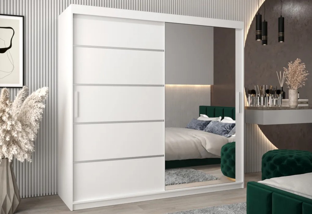 VETRONA 2 ruhásszekrény, 250x200x62, tölgy artisan/fekete