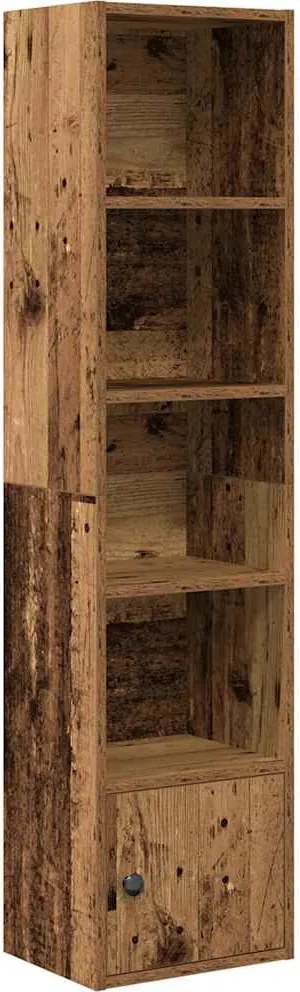vidaXL antik fa színű szerelt fa könyvszekrény 31x24x127 cm