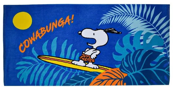 Snoopy Cowabunga fürdőlepedő, strand törölköző 70x140cm