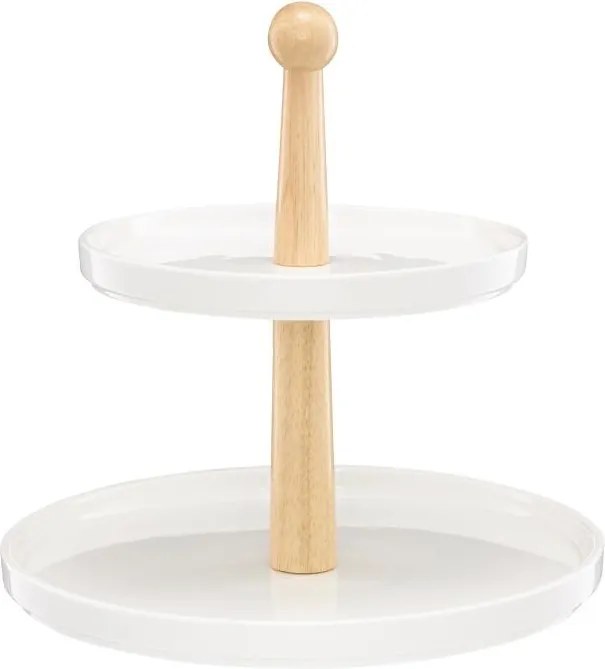 Kétszintes porcelán patera Ambition Natural