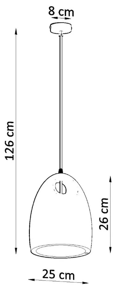 Fehér függőlámpa kerámia búrával ø 25 cm Sativa – Nice Lamps