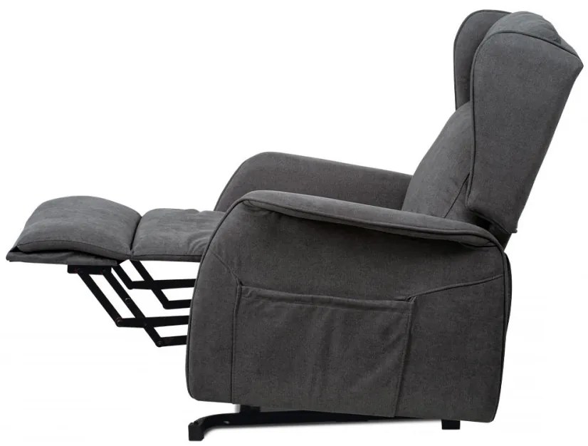 Fotoliu Pentru Tv Și Relaxare Cu Control Electric, Tapițerie Textil Gri Tv-1190