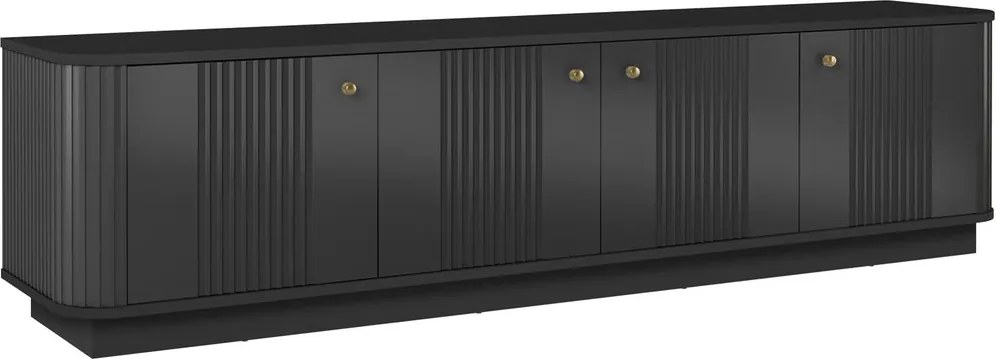 Vesper 4D TV szekrény 187 cm - fekete / arany fogantyúk