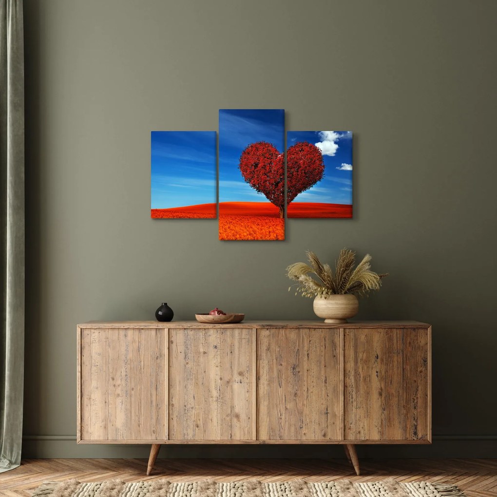 Kép - szív, fából (90x60 cm)