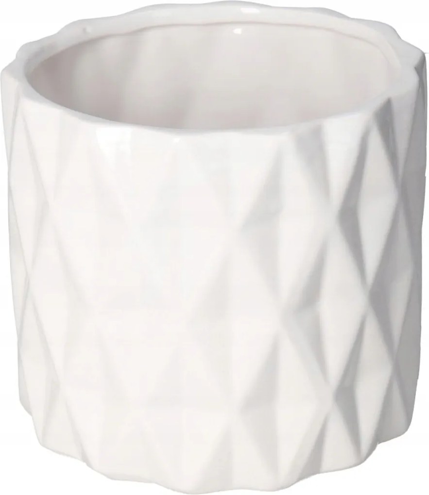 Virágtartó Kerámia Fedél Modern Fehér