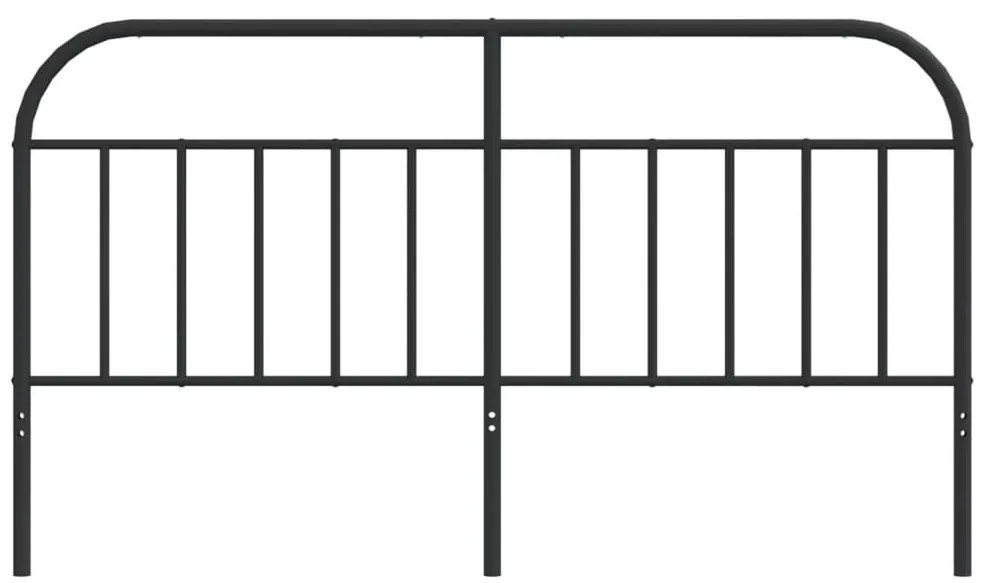 fekete fém fejtámla 160 cm