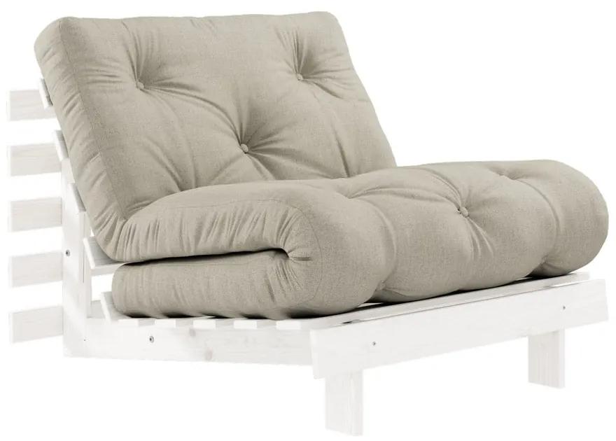 Roots White/Linen kinyitható fotel - Karup Design