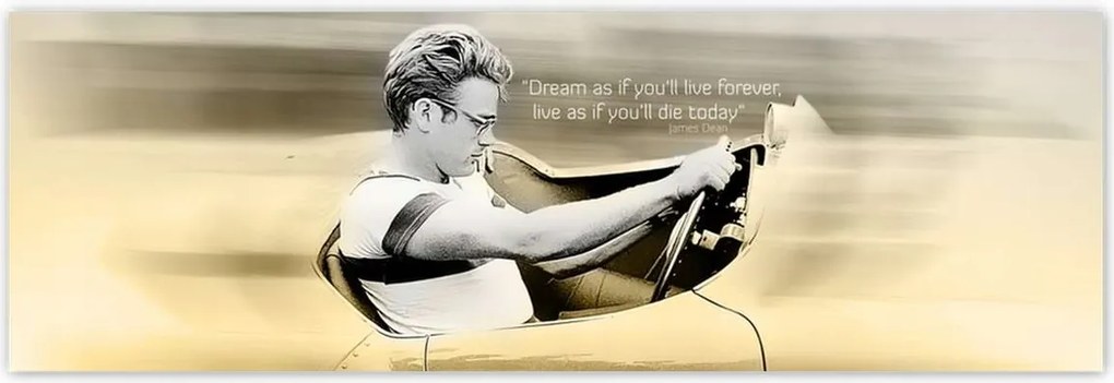 Poszterek 200x66 James Dean az autóban