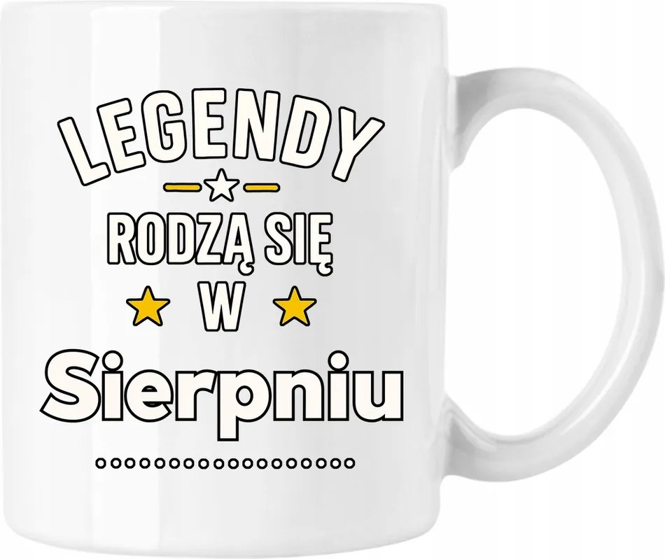 Bögre Legenda Születésnap Augusztus Fehér 330ml