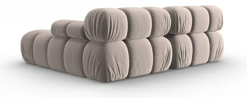 Világosbarna bársony moduláris sarokkanapé (jobb oldali) Bellis – Micadoni