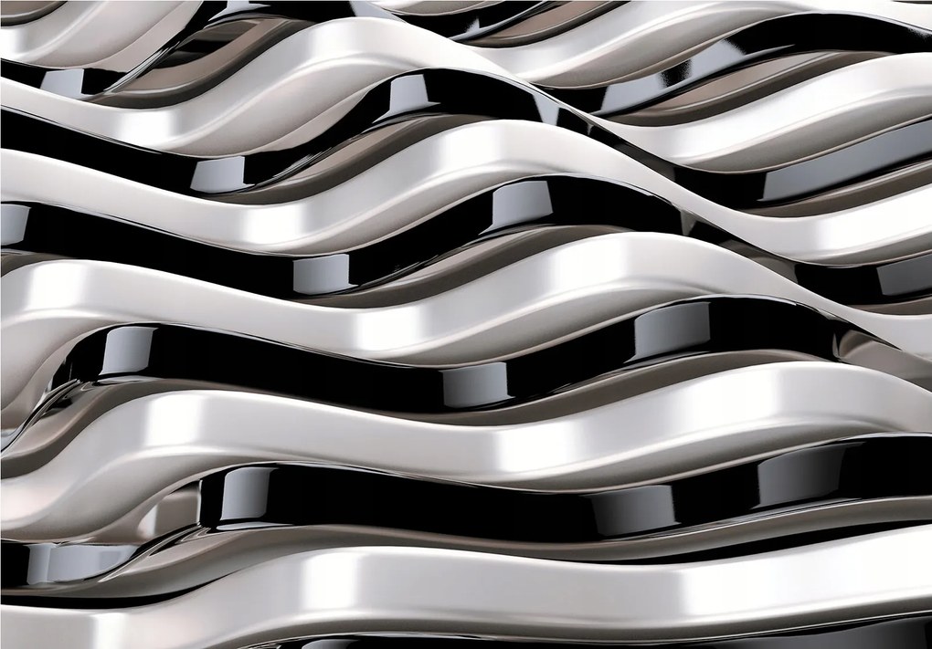 Fotótapéta Fém hullámok vinil absztrakt modern stílus 368x280 +ragasztó