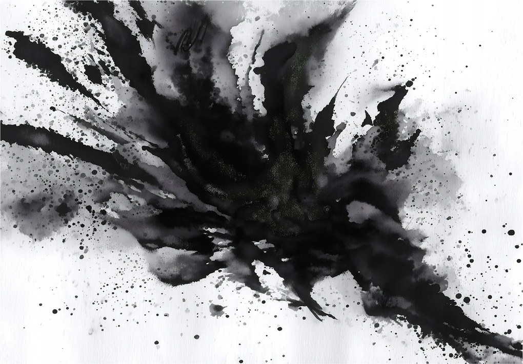 Fotótapéta Absztrakt Fekete-fehér Hálószoba Nappali Tapéta Flizelina 350x250