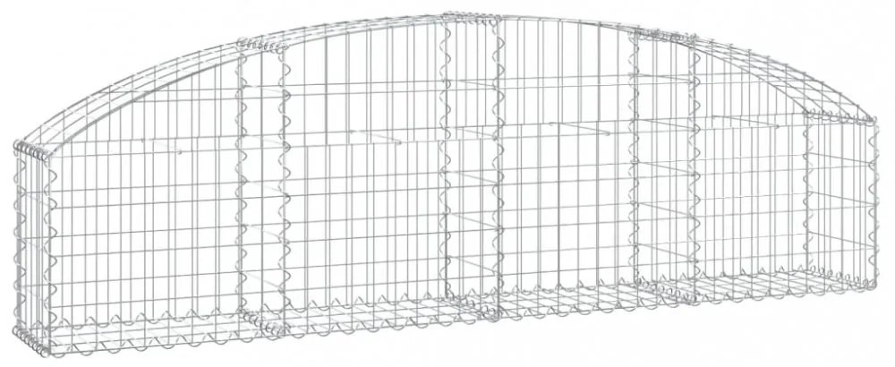 vidaXL íves horganyzott vas gabion kosár 200x30x40/60 cm