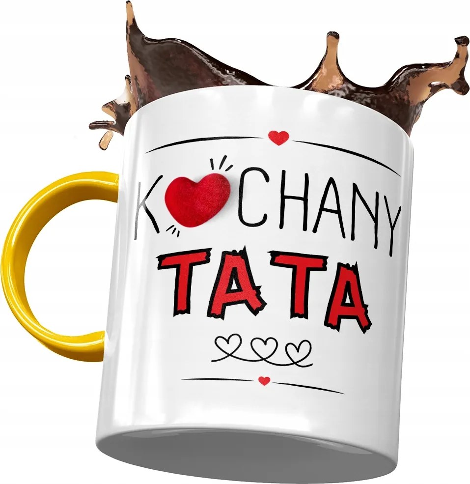 Sárga Bögre Apák Napjára Ajándék Nyomtatott Fotóval