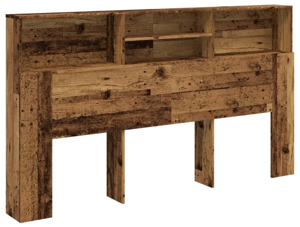antik fa színű szerelt fa áthidalószekrény 180 x 19 x 103,5 cm