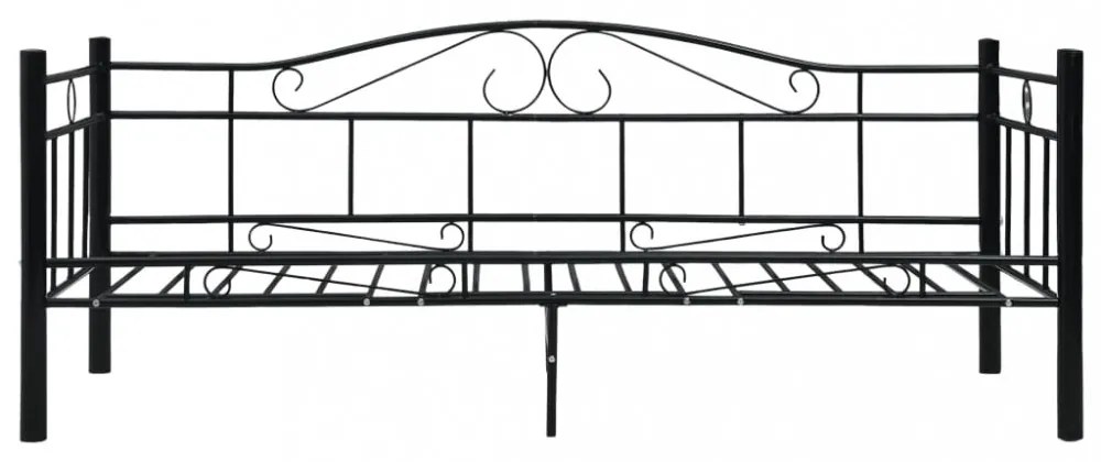 fekete fém kanapéágy-keret 90 x 200 cm