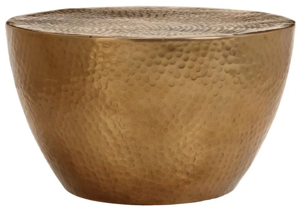 sárgaréz kalapált alumínium dohányzóasztal Ø 50 x 30 cm