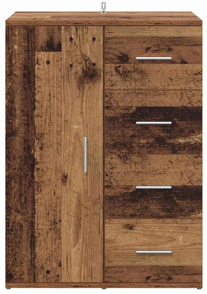 Széf fiókkal Öreg fa 59 x 39 x 80 cm Faanyag