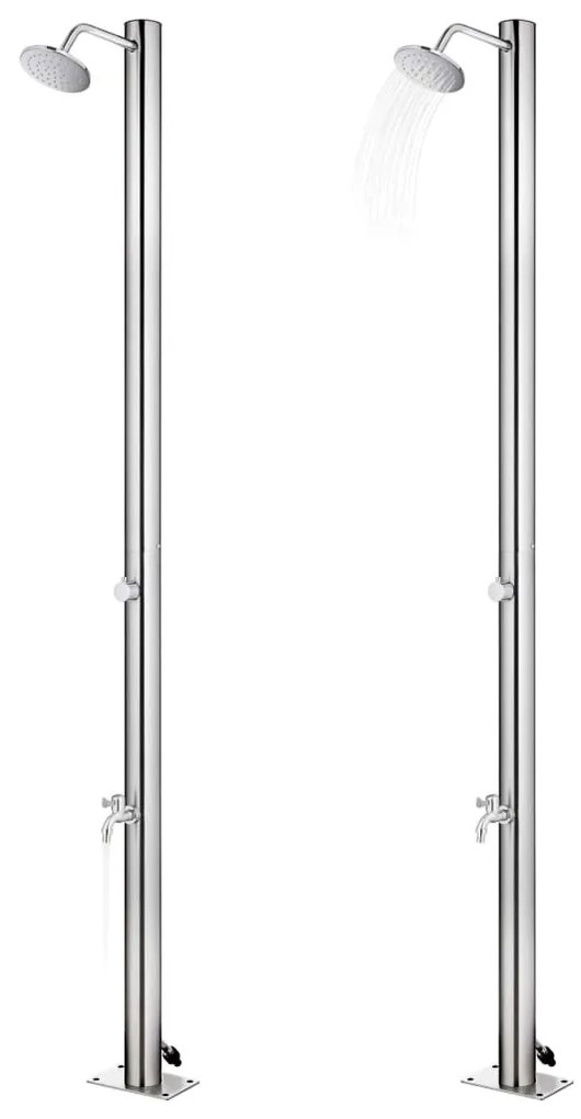 Rozsdamentes acél kerti zuhany 215 cm