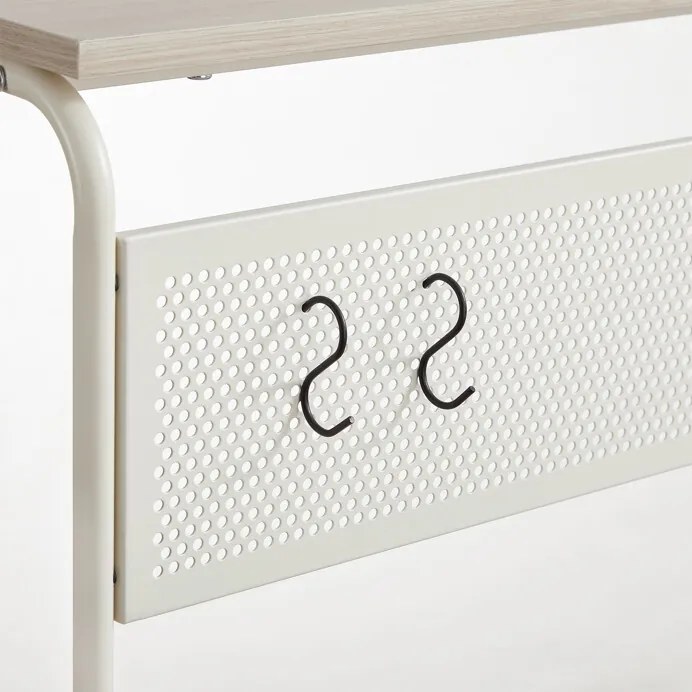 Lerakóasztal 55 × 32 × 66 cm, MDF, fehérített tölgy CRM