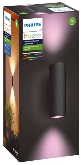 Philips 17463/30/P7 - LED RGBW Kültéri lámpa Hue APPEAR 2xLED/8W/230V IP44