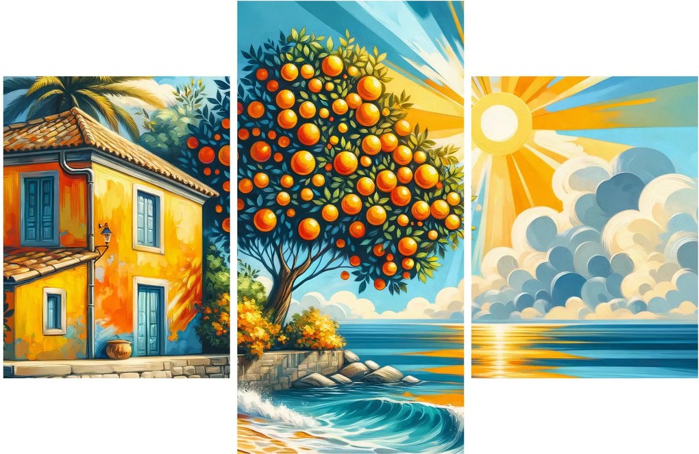Kép - Ház narancsokkal I. (90x60 cm)
