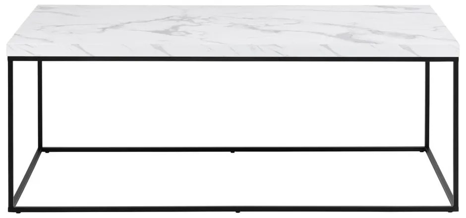 Fehér dohányzóasztal márvány dekoros asztallappal 55x110 cm Barossa – Actona